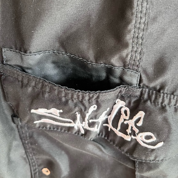 Salt life mens swim trunks, medium, black with gray trim, elastic waist - Picture 6 of 11